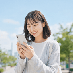 初めての活動をスマートフォンで探す参加者